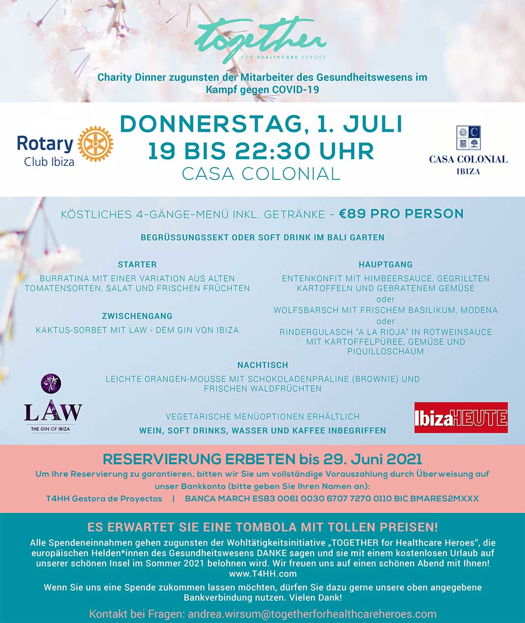 Am Donnerstag Charity-Dinner und Tombola im Casa Colonial
