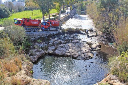 Der Río de Santa Eularia auf Ibiza wird gereinigt