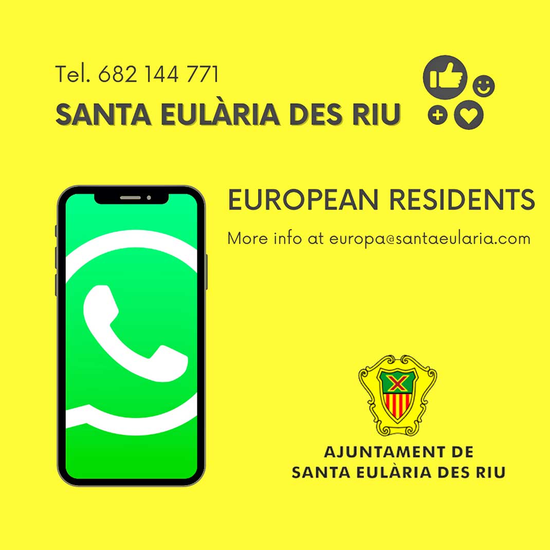 WhatsApp-Nachrichtenservice für Nicht-Spanier in Santa Eulària auf Ibiza